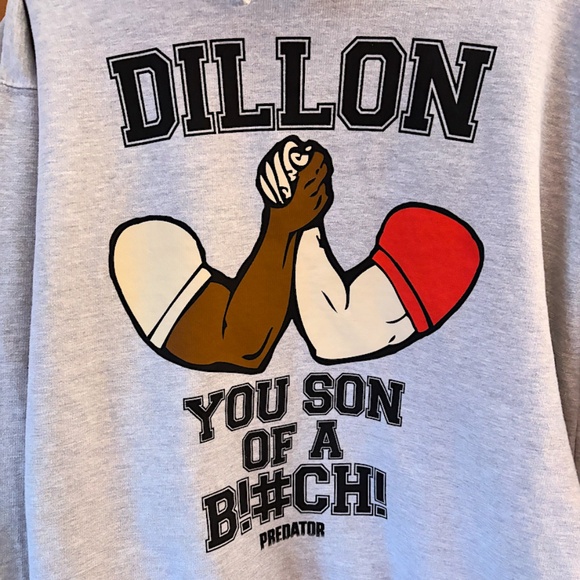 "Dillion You Son of a B!#ch!" Hoodie Sweatshirt - Predator Movie Quote - Large - Picture 2 of 5